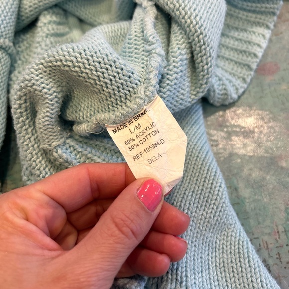 Sky Blue Cardigan Sweater - Picture 8 of 12